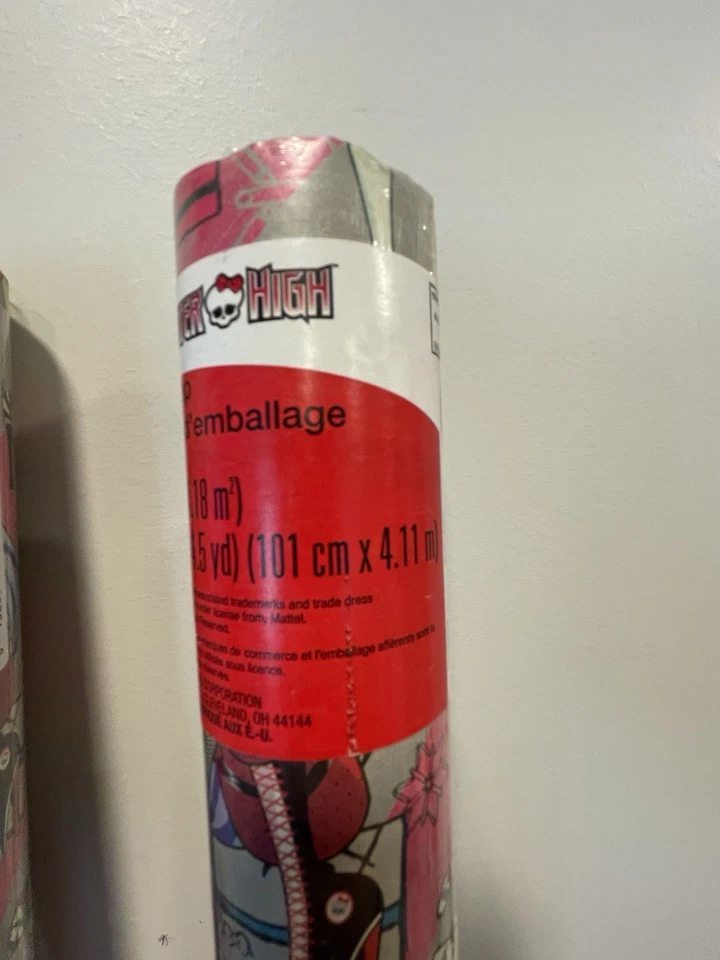 (4) Новый 2015 Monster высоты оберточная бумага American Greetings 45 кв футов игрушки R США - Изображение 4 из 4