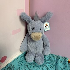 Jellycat Medium Bashful Donkey Retired Purple Blue