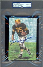 John Henry Johnson Gem Mint 10 PSA DNA Goal Line Art Card GLAC Signed