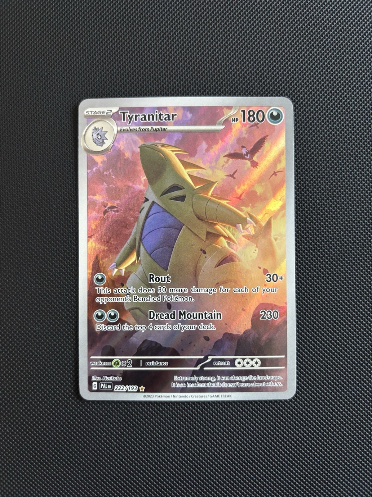 Tyranitar 222/193 IR Pokemon Paldea Evolved - NM