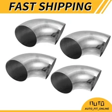 FOUR OD 4'' 90 Degree Mandrel Bend Elbow Stainless Steel Bend Exhaust Tube