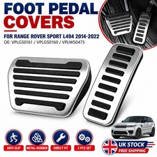 Alloy Foot Pedal Kit Brake+Accelerator For Range Rover Sport L494 Brushed Cover