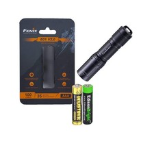 Fenix E01 V2 100 Lumen LED flashlight with EdisonBright AAA alkaline battery ...