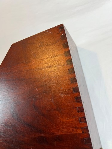 Soporte de cargador vertical de madera vintage Levenger MCM madera oscuro juego de 2 ganchos - Imagen 4 de 24