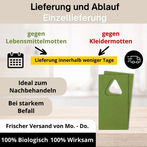 FairyFly Schlupfwespen gegen Lebensmittelmotten Einzellieferung 1 bis 25 Karten - Bild 5 von 90