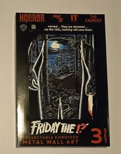 Open Road Jason Exorcist Pennywise 3pcs Metal Wall Art Set New Friday The 13th