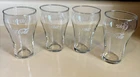 4 Vintage 1970s Clear w/WHITE LOGO “ENJOY COCA-COLA COKE” 12 Oz Drinking Glass