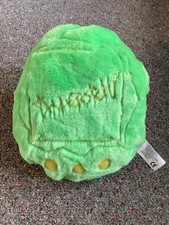 1997 BANDAI CO. TAMAGOTCHI  KUCHIPATCHI  NEON GREEN PLUSH TRANSFORMER EGG  EUC 