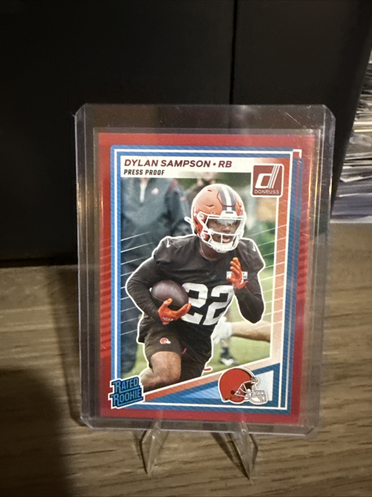 2025 Donruss Football Red Press Proof Dylan Sampson Rated Rookie Browns