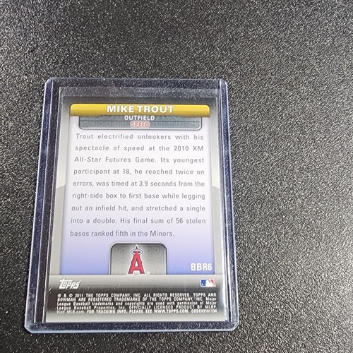 Bowman's Brightest Mike Trout 2011 #BBR6 (RC) - Imagen 2 de 2