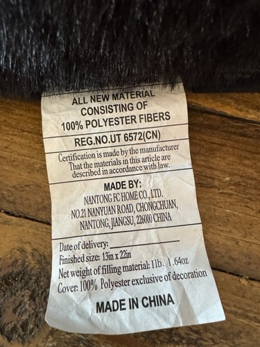3 New CURIOUS Cynthia Rowley NY Black Cat Shaped Faux Fur Pillow Blue Green Eye - Picture 6 of 9