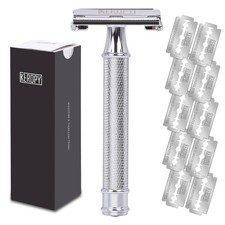 Safety Razor for Men, Premium Stainless Steel Butterfly Open Comb DE Razor, W...