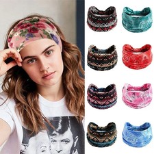 Bohemian Wide Cotton Stretch Headbands Women Headwrap Turban Headwear Bandage Ha