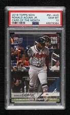 2018 Topps Now Card of the Month /1073 Ronald Acuna Jr #M-AUG Rookie RC za5. rookie card picture