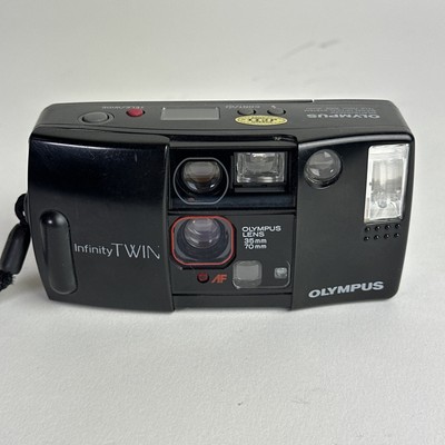 Olympus Infinity Twin AF 35mm 70mm Biaxial Optional Sys Camera FLASH NOT WORKING