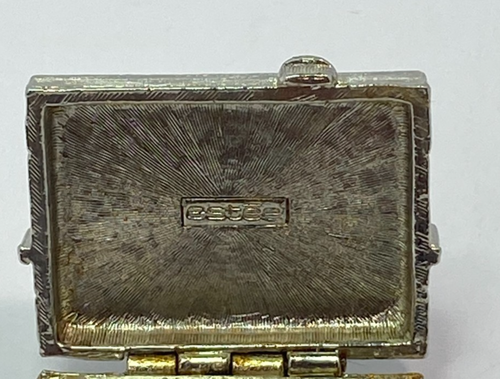 Estee Lauder Silver Tone Solid Perfume Trinket Box Rectangular Gift Design - Bild 13 von 18