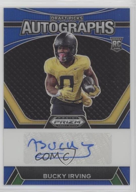 2024 Panini Prizm Draft Picks Blue 38/149 Bucky Irving #DPA-BIG Rookie Auto RC