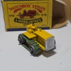 Vtg Matchbox Series No 8 Caterpillar Tractor Moko Lesney Box Yellow Green Tracks