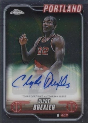Clyde Drexler #30 Purple Geometric Refractor /129 - 2024-25 Topps 