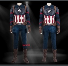 NEW Captain America Halloween Cosplay Costume Men Full Set Halloween Outfit