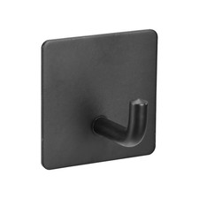 Self Adhesive Wall Hooks 304 Stainless Steel Sticky Hooks Hanger Black
