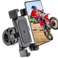 360° Motorcycle Phone Mount Anti-Shake Auto Lock Bicycle Bike Phone Holder