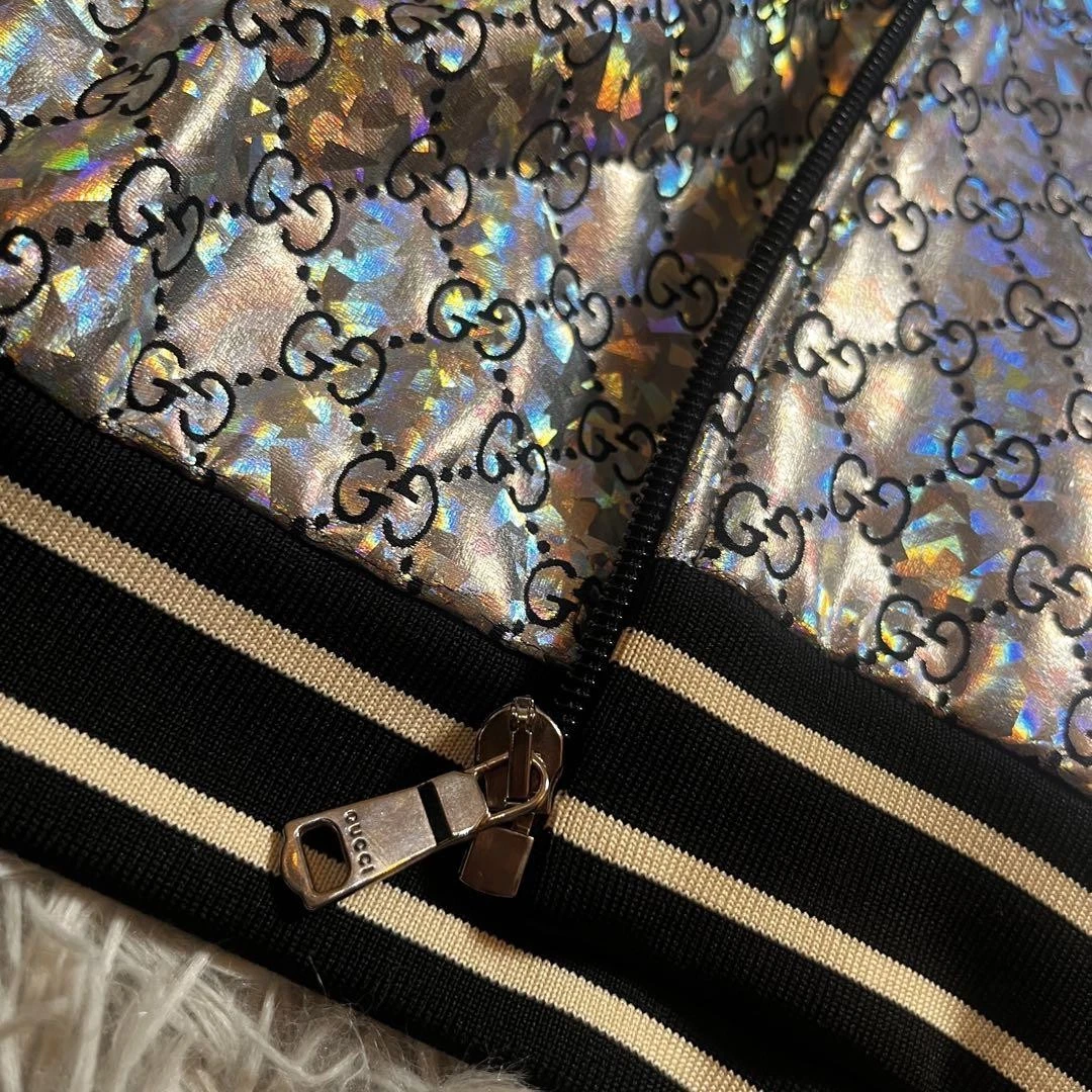 Giacca Gucci Sparkling Laminato Argento M Ottima Usata Rara 280000