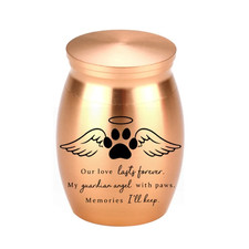 Keepsake Waterproof Mini Pet Ashes Box Dustproof Portable Pet Paw Print Urn with