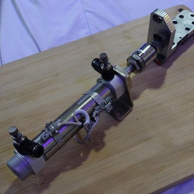SMC 20mm Pneumatic Cylinder Linear Slide Actuator Assembly W/Chelic Float Joint