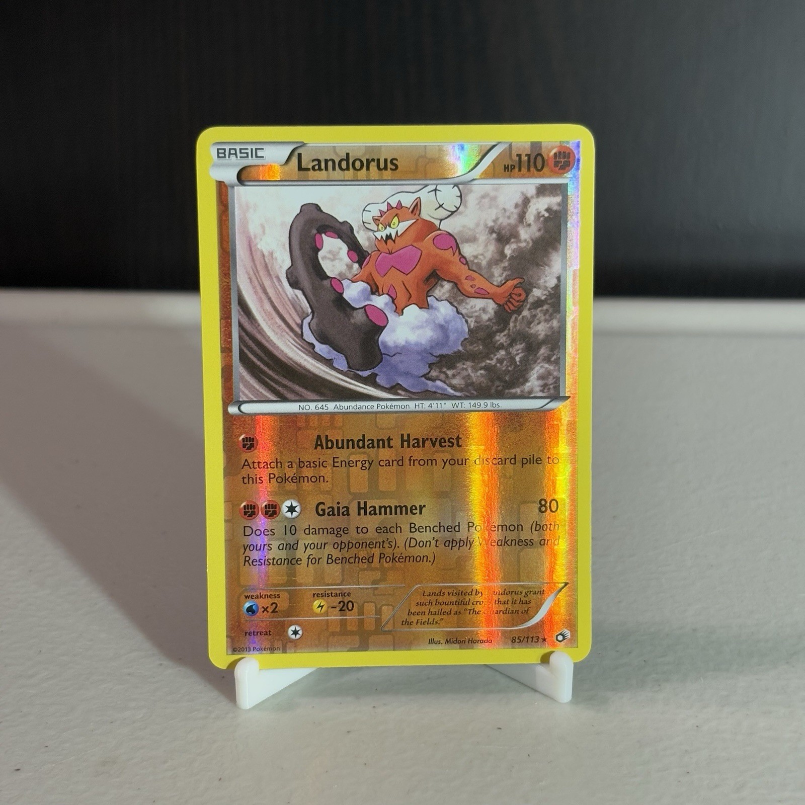 Pokémon TCG Landorus 85/113 B&W Legendary Treasures Reverse Holo 2013 LP