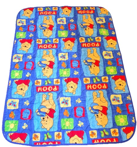 Vintage Winnie The Pooh Toddler Bed Quilt 90s Y2K Disney