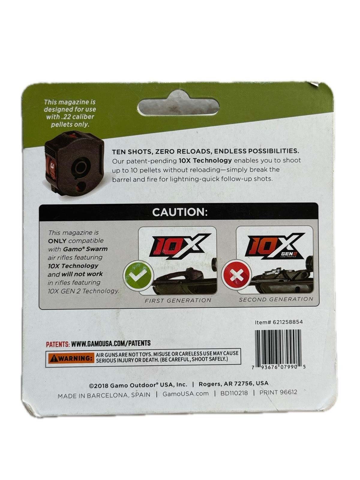 Gamo Outdoors .22 Cal 10X QUICK-SHOT Magazine for Gamo Swarm Maxxim (10 shot)...
