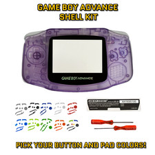 GBA Nintendo Game Boy Advance ATOMIC PURPLE Replacement Housing SHELL BUTTONS