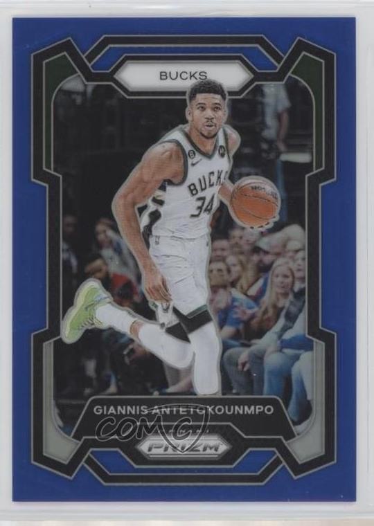 2023-24 Panini Prizm Blue Prizm 177/199 Giannis Antetokounmpo #103 fi8
