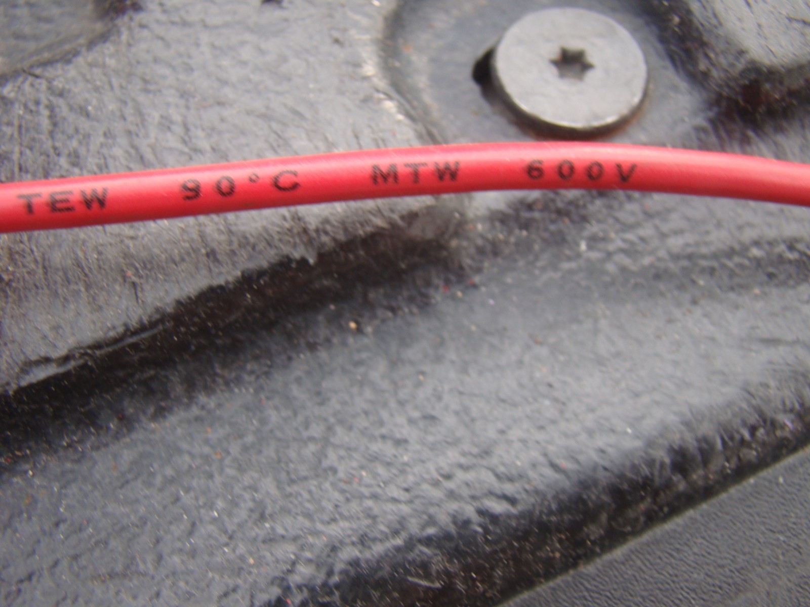 Vtg Carol Cable Co E27983 14 AWG 600V Machine Wire Partial Spool Red