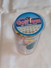 48 Pack Vintage GOLF TEES IN TUMBLER Unused NOS Unopened MULTICOLOR