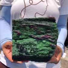 6lb Natural Red And Green Treasure Quartz Crystal Rough Gemstone Specimen