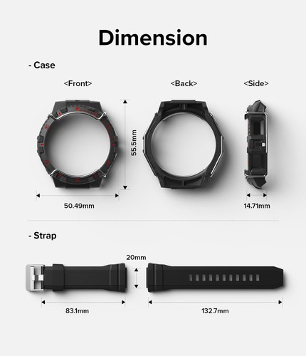 Ringke Fusion-X Guard for Galaxy Watch 5 / 4 44mm Rugged Case Cover with Band - 第 66/66 張圖片