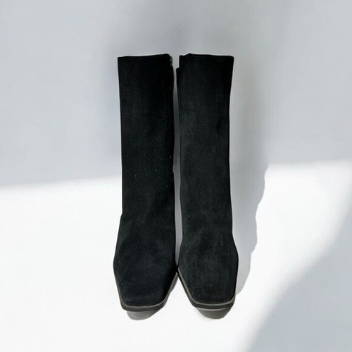 🌻NEW NWOT Sam Edelman "Ivette" Black Suede Leather Boots Size 10 - Picture 5 of 12