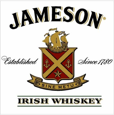 JAMESON IRISCHER WHISKEY Bier Aufkleber Abziehbild KÜHLSCHRANKAUFKLEBER Fenster Bar Pub etc. x2