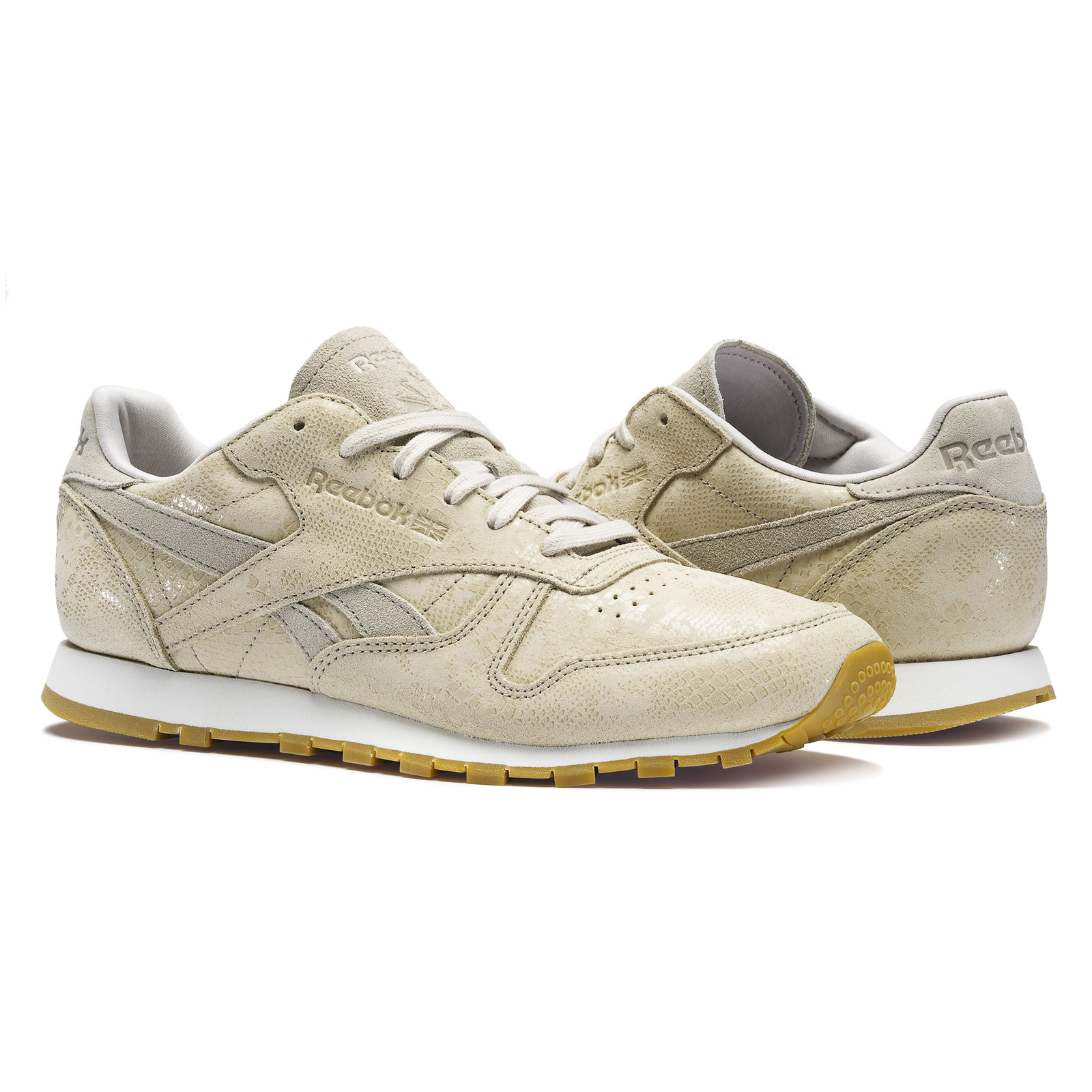 Reebok Classics Damens Classic Leder Clean Exotics Beige NEU Reebok Classics Damens Classic Leder Clean Exotics Beige NEU