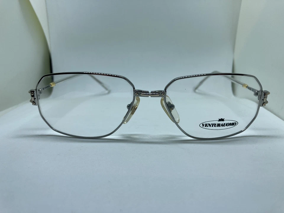 VENTURA UOMO occhiali da vista vintage metallo argento silver man glasses - Immagine 2 di 4