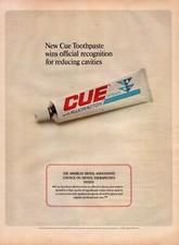 1965 Cue Toothpaste Print Ad American Dental ...