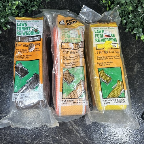 Frost King Lawn Furniture Rewebbing( 3) Brown, Peach&Yellow New 2 1