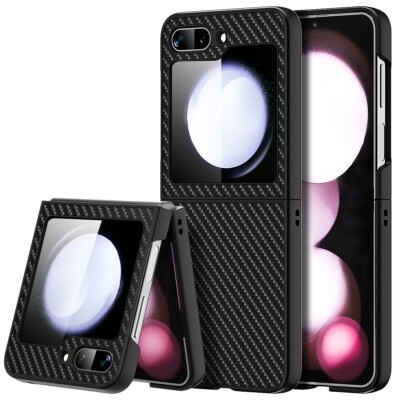 For Samsung Galaxy Z Flip5 5G Case Slim Carbon Fiber Shockproof Heavy Duty Cover