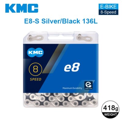 KMC E-Bike Chain e8 MTB Electric Bicycle 6/7/8 Speed 136L Chains For Shimano New
