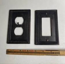 Liberty Hardware Co. Distressed Metal Outlet Switch Covers Lot of 2 LHMC 2005 