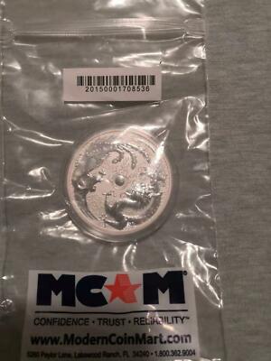2017 ERROR VARIETY 1 OZ SILVER DRAGON & PHOENIX - PEARL OF WISDOM