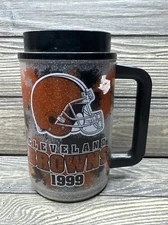 Vtg NFL 1999 Whirley Warren Cleveland Browns Plastic Drinking Mug Tumbler 