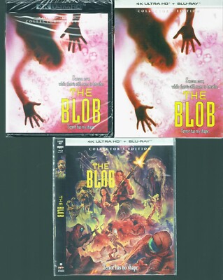 The Blob (4K UHD/Blu Ray) 1988 Remake - w/2 Slipcovers & 2 Posters - New Sealed